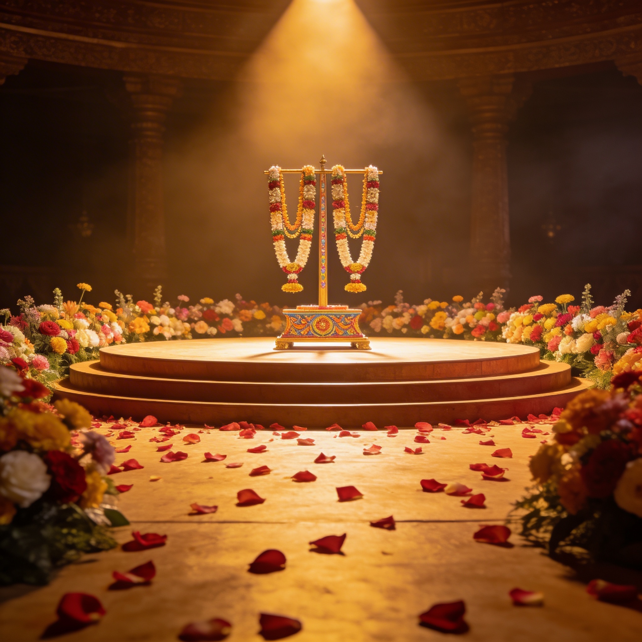 Elevated jaimala stage for var mala ceremony